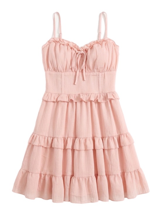 wild fable Dresses & Skirts - 🩰 NWT Wild Fable Tiered Mini Dress in Light Pink | Women’s Sz X-Small